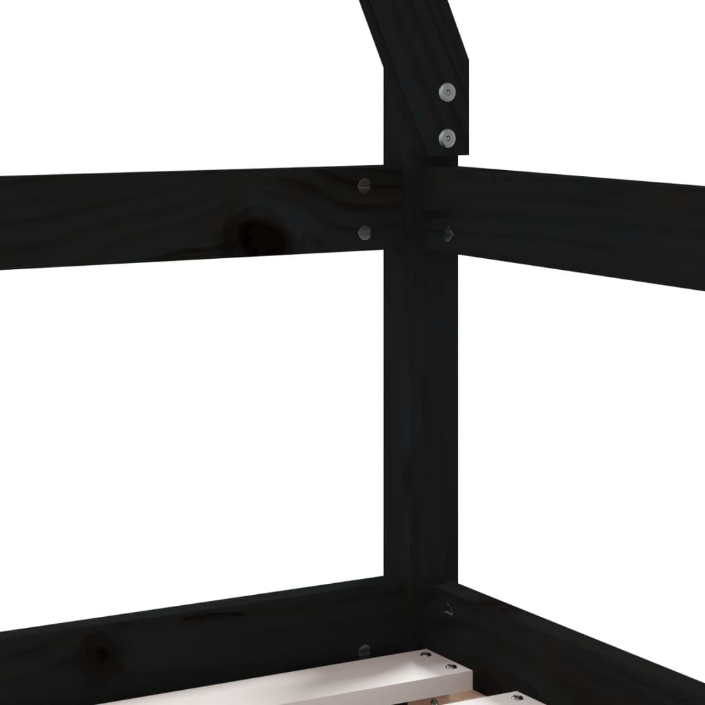 Kinderbett Mit Schubladen Kinder Bettgestell Jugendbett Schwarz 70X140 Cm Vidaxl